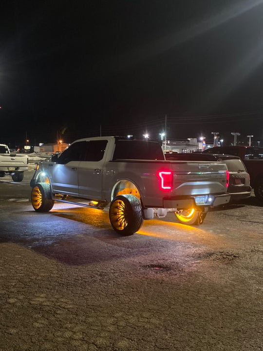 6 Row Switchback Pure White / Amber Wheel Lights