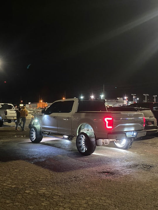 6 Row Switchback Pure White / Amber Wheel Lights