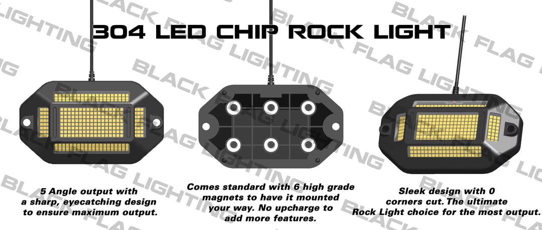 304 LED Chip Pure White Rock Lights
