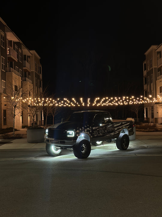 Pure White Quad Row Wheel Lights