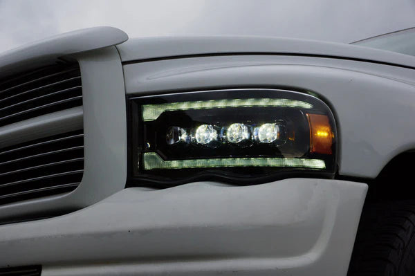 ARex Nova LED Headlights: Dodge Ram (02-05) - Alpha-Black (Set)