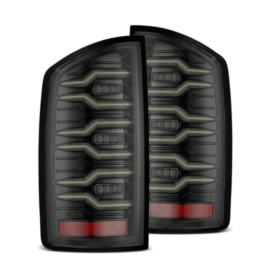 AlphaRex (Luxx-Series) (02-06) Dodge Ram LED Tail Lights - Alpha-Black