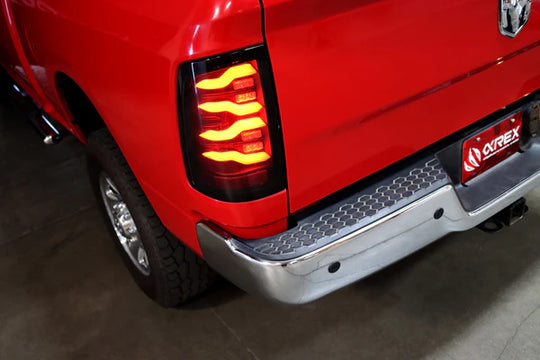 AlphaRex (LUXX-Series) 2009-2018 Dodge Ram LED Tail Lights - Black Red