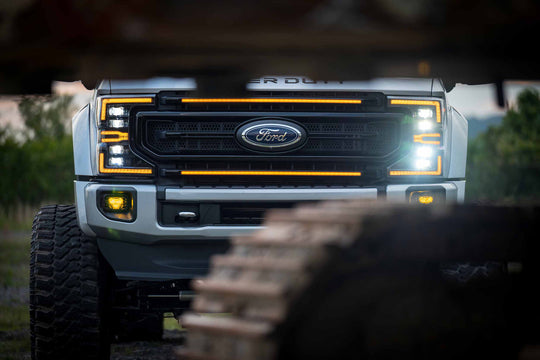 XBG LED DRL Grille Inserts: Ford Super Duty Platinum (20-22) (Amber)