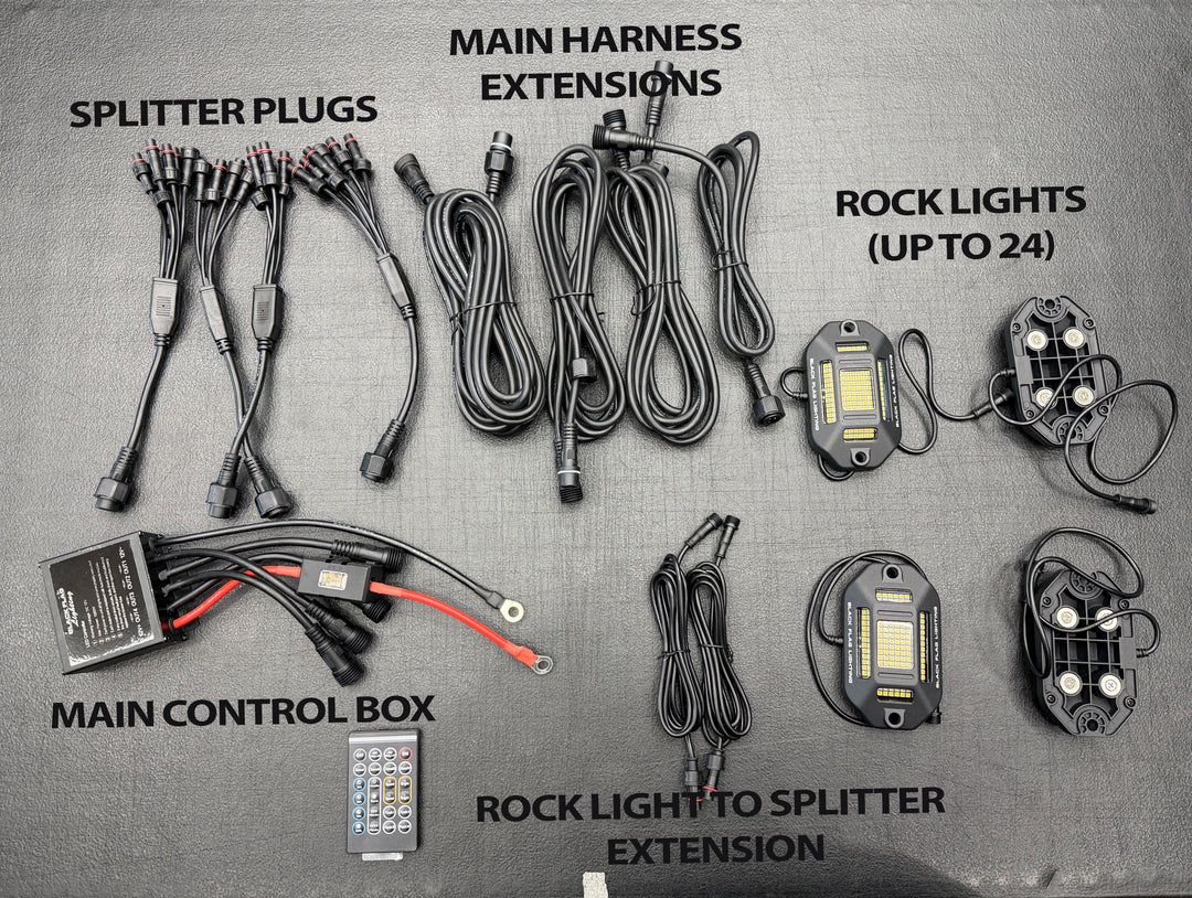 120 LED Chip Pure White Rock Lights