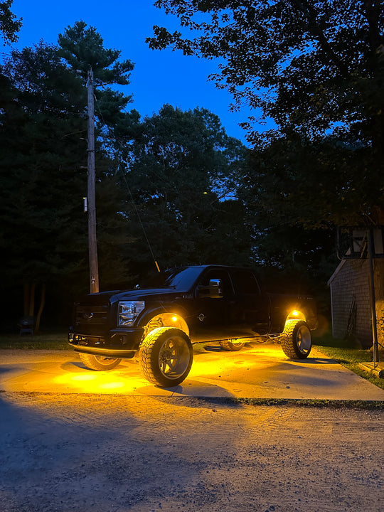 104 LED Chip Switchback (White + Amber) Rock Lights