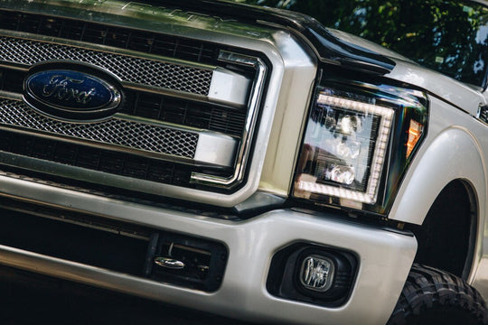 XB LED Headlights: Ford Super Duty (11-16) (Pair / White DRL)