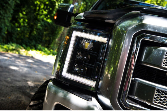 XB LED Headlights: Ford Super Duty (11-16) (Pair / White DRL)