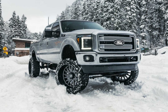 XB LED Headlights: Ford Super Duty (11-16) (Pair / White DRL)