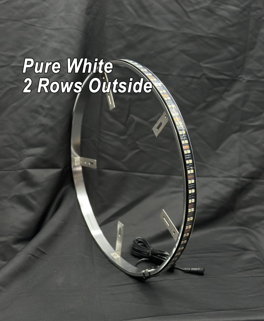 Pure White Dual Row Wheel Lights