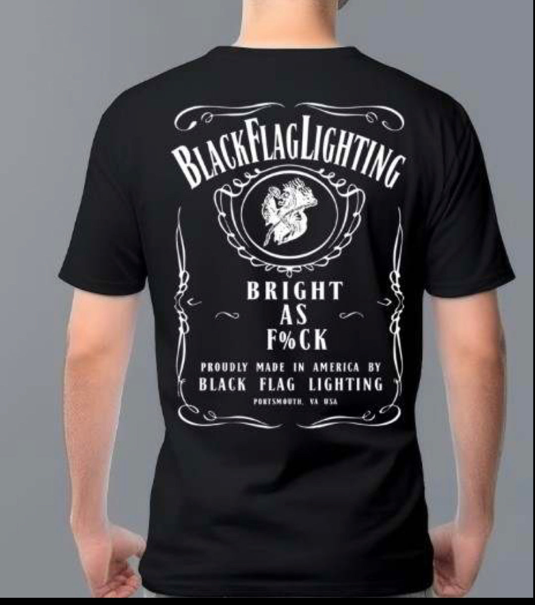 “BRIGHT AS F%CK” Black Flag Lighting Shirt