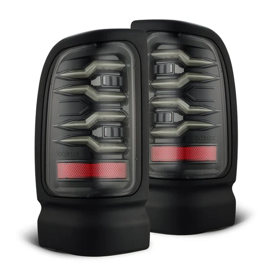 AlphaRex (LUXX-Series) 94-01 Dodge Ram 1500 / 94-02 Ram 2500/3500 LED Tail Lights - Alpha-Black