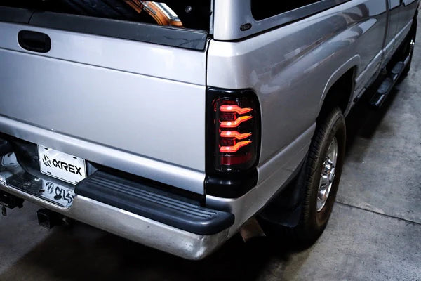 AlphaRex (LUXX-Series) 94-01 Dodge Ram 1500 / 94-02 Ram 2500/3500 LED Tail Lights - Alpha-Black