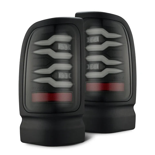 AlphaRex (LUXX-Series) 94-01 Dodge Ram 1500 / 94-02 Ram 2500/3500 LED Tail Lights - Black Red