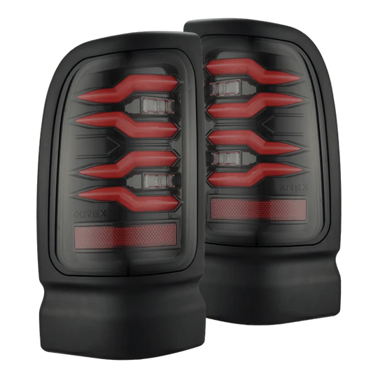 AlphaRex (LUXX-Series) 94-01 Dodge Ram 1500 / 94-02 Ram 2500/3500 LED Tail Lights - Black