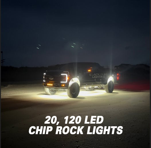 120 LED Chip Pure White Rock Lights