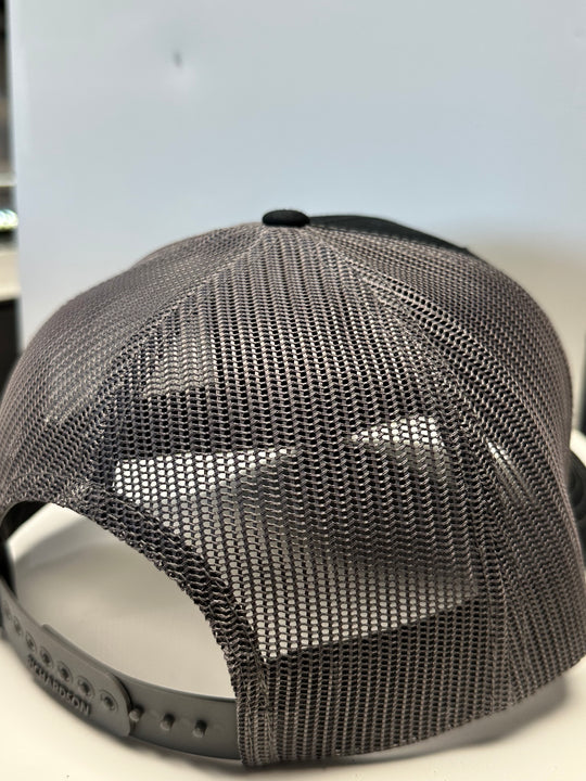 Black & Grey Curved Trucker Deck of Cards Hat