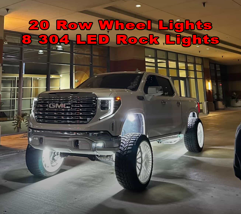 Platinum Bundle Pure White - 304 LED Rock Lights & 20 Row Wheel Lights
