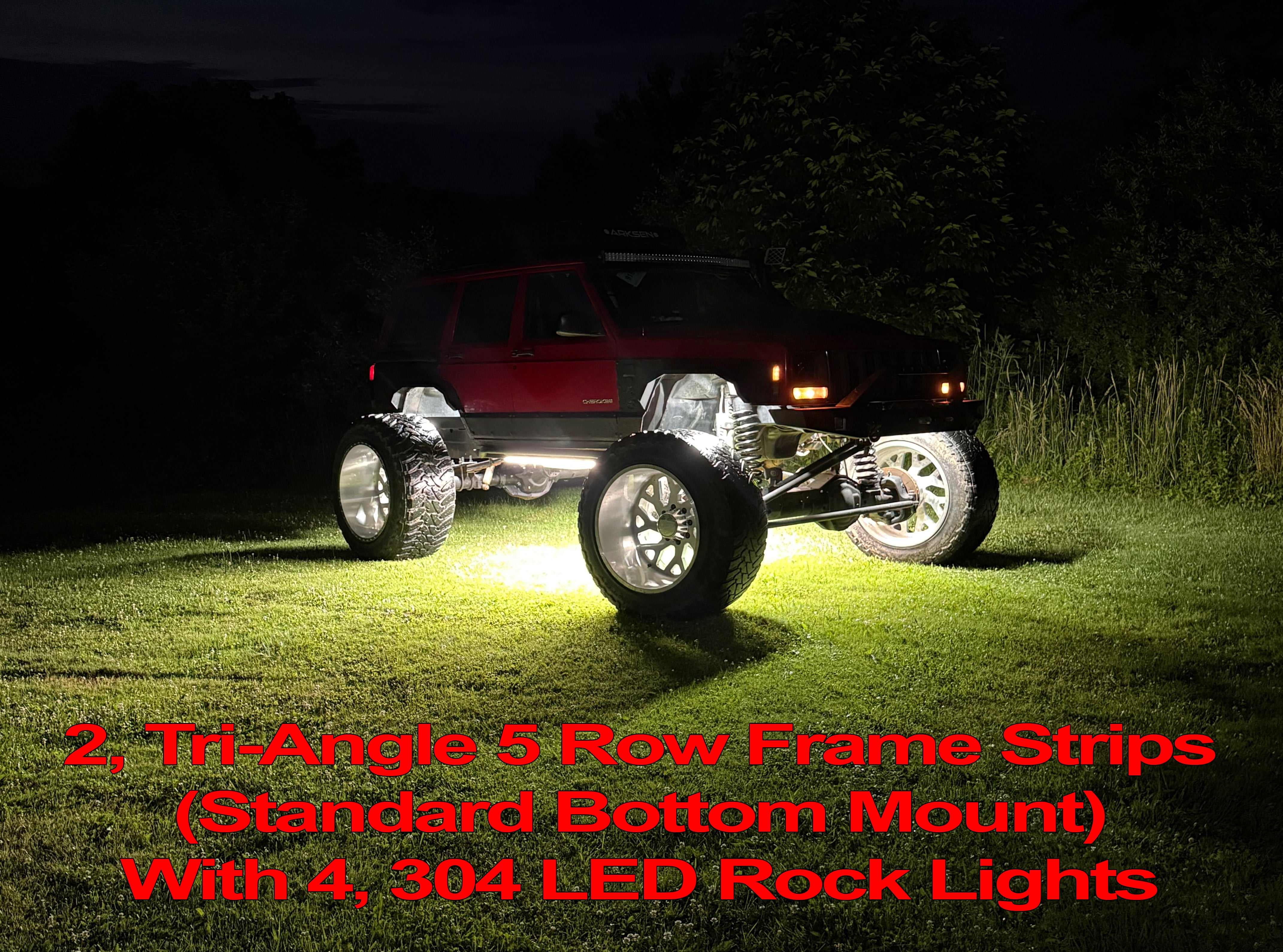 Max Output Bundle - 5 Row Frame Strips & 304 LED Pure White Rock