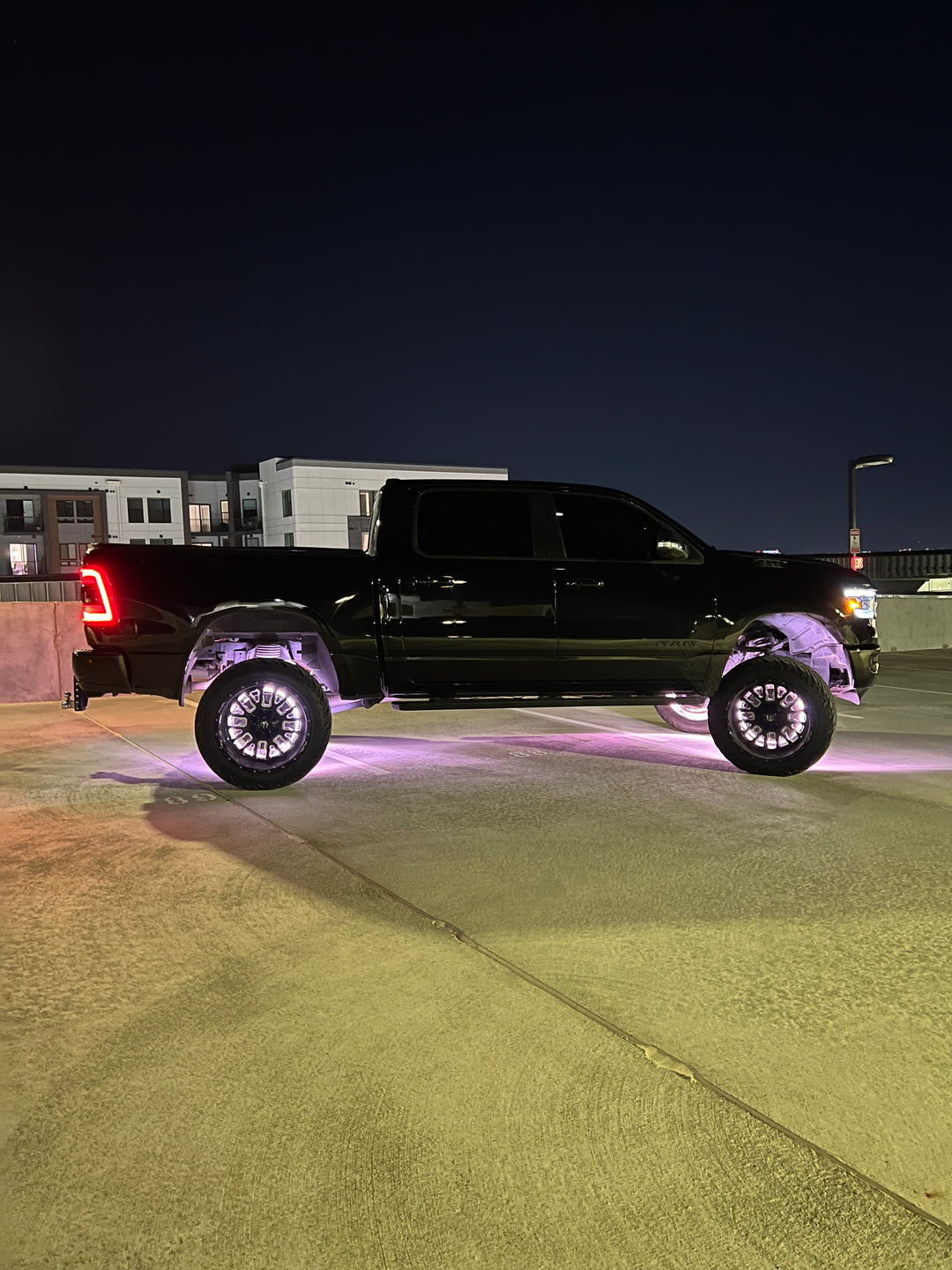 RGB W LED Wheel Lights Dual Quad Row